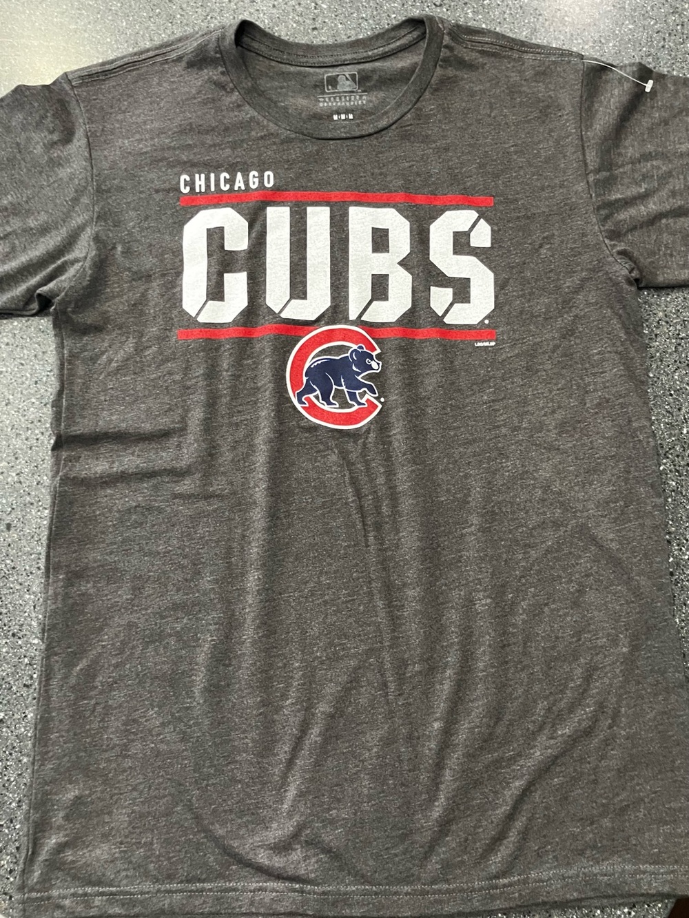 Chicago Cubs Men's Heather Charcoal Graphic T-Shirt